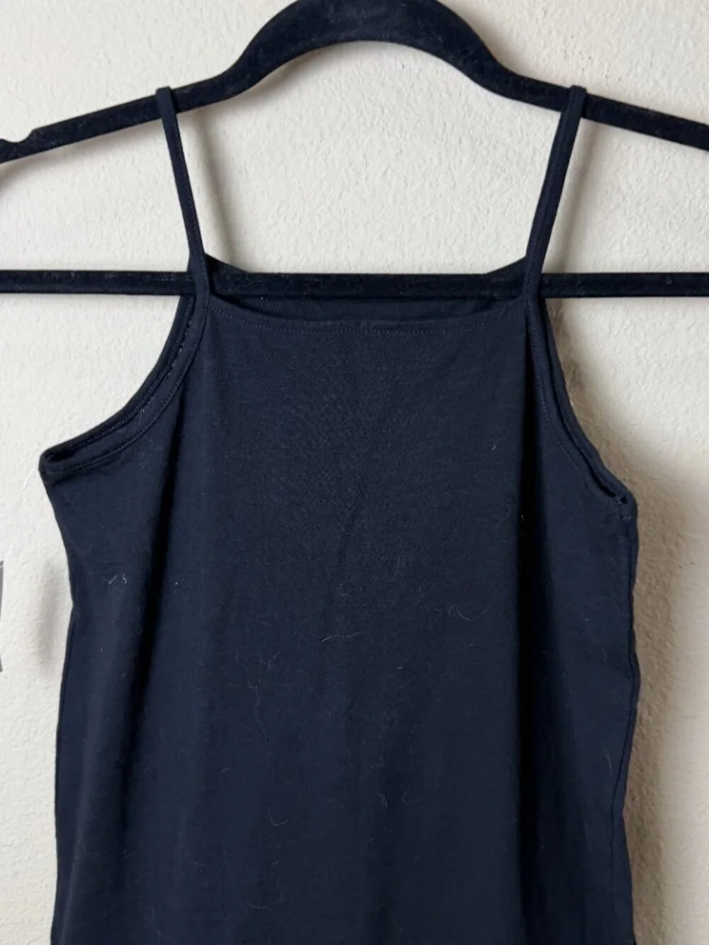 OLD NAVY Lace Trim Black Cotton Knit Tank Dress New NWT Size Medium 8